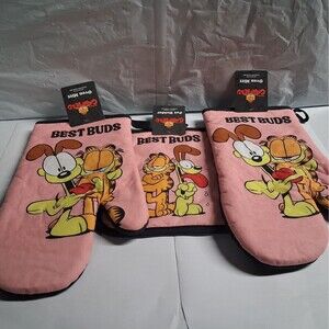 Lot Of 3 Nickelodeon Garfield Pot Holders  New 2026 pink 2 Mitten 1 Reg